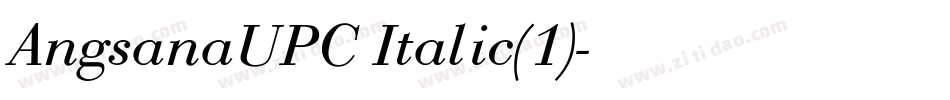 AngsanaUPC Italic(1)字体转换